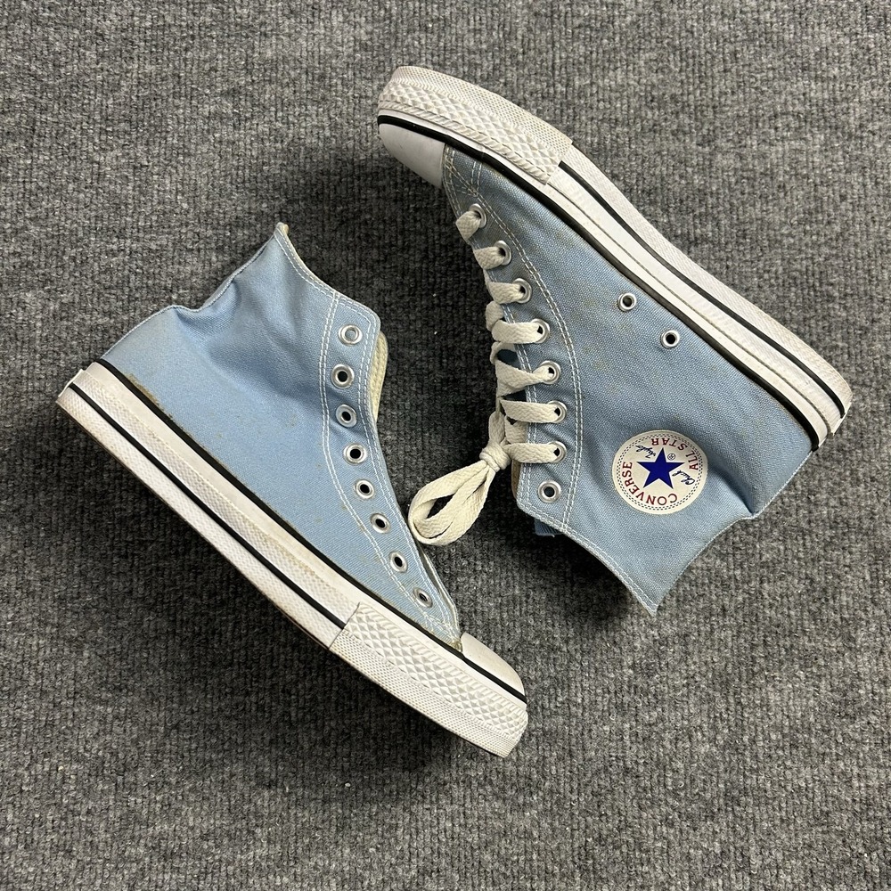 Converse All Star Shoes Mens Size 8 Blue Canvas High Top Sneakers Lace Up